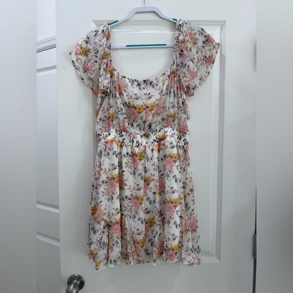 Spring Floral Mini Dress - Picture 2 of 5